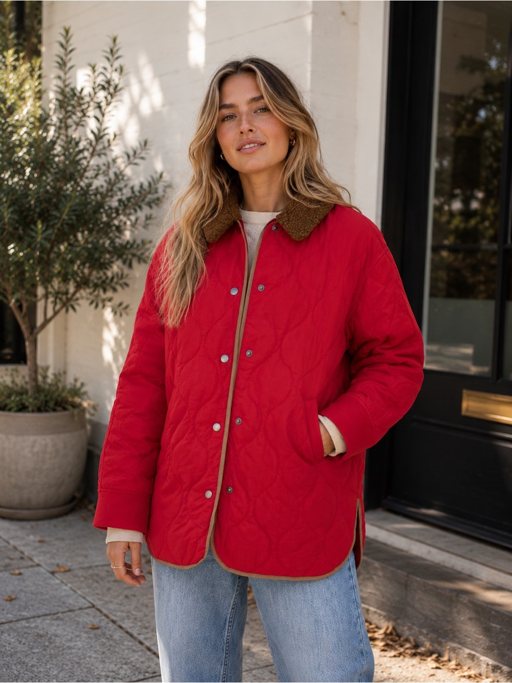 Alex Mill Wembley Quilted Barn coat size small, nwt